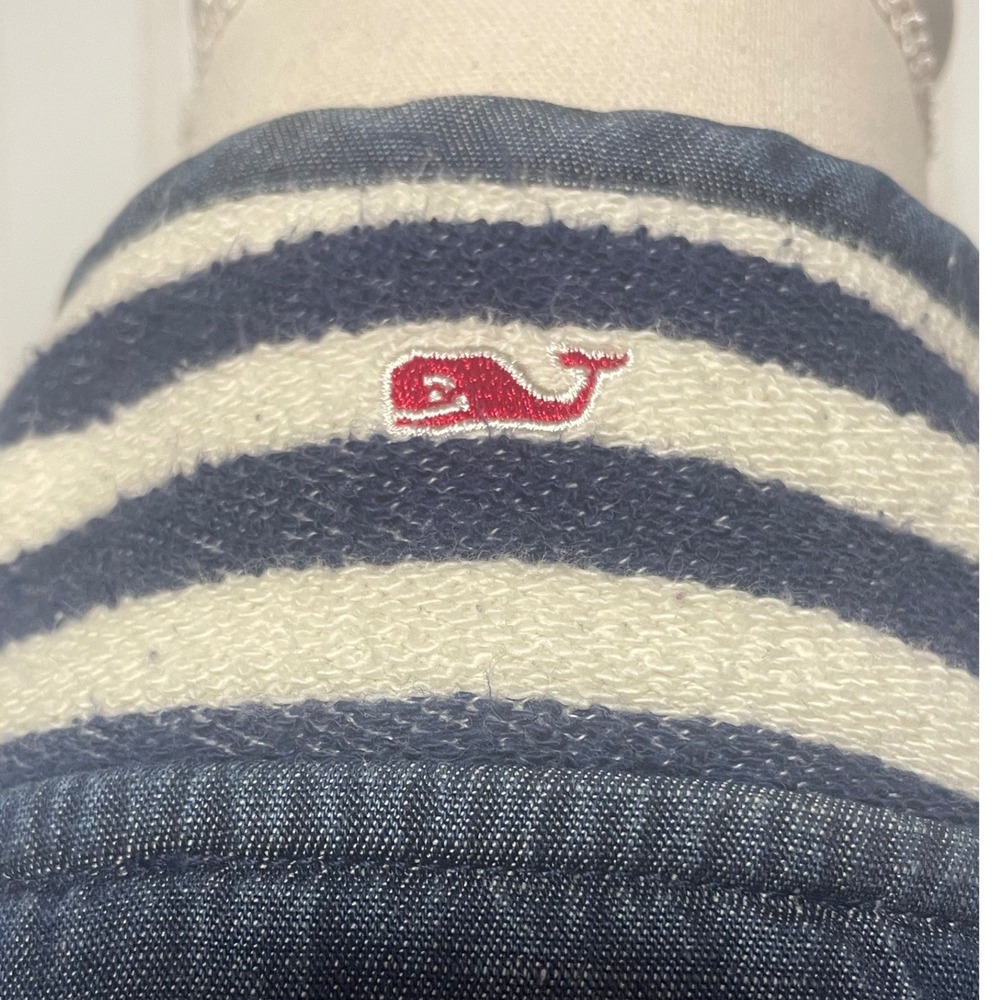 Vineyard Vines Dreamcloth Blue Stripe 1/4 Zip Pullover Women's Medium - Picture 8 of 12